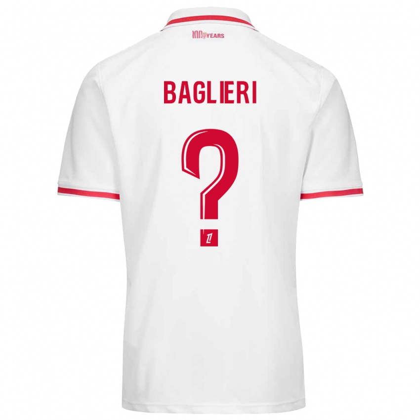 Kinderen Enzo Baglieri #0 Wit Rood Thuisshirt Thuistenue 2024/25 T-Shirt België