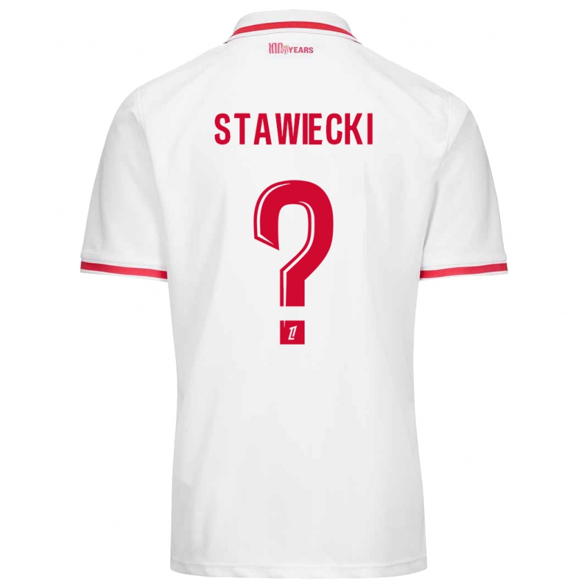 Kinderen Jules Stawiecki #0 Wit Rood Thuisshirt Thuistenue 2024/25 T-Shirt België