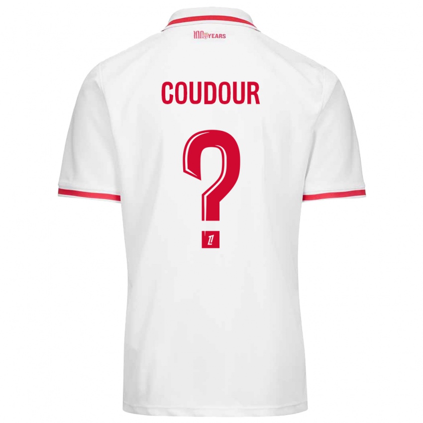 Kinderen Mathis Coudour #0 Wit Rood Thuisshirt Thuistenue 2024/25 T-Shirt België