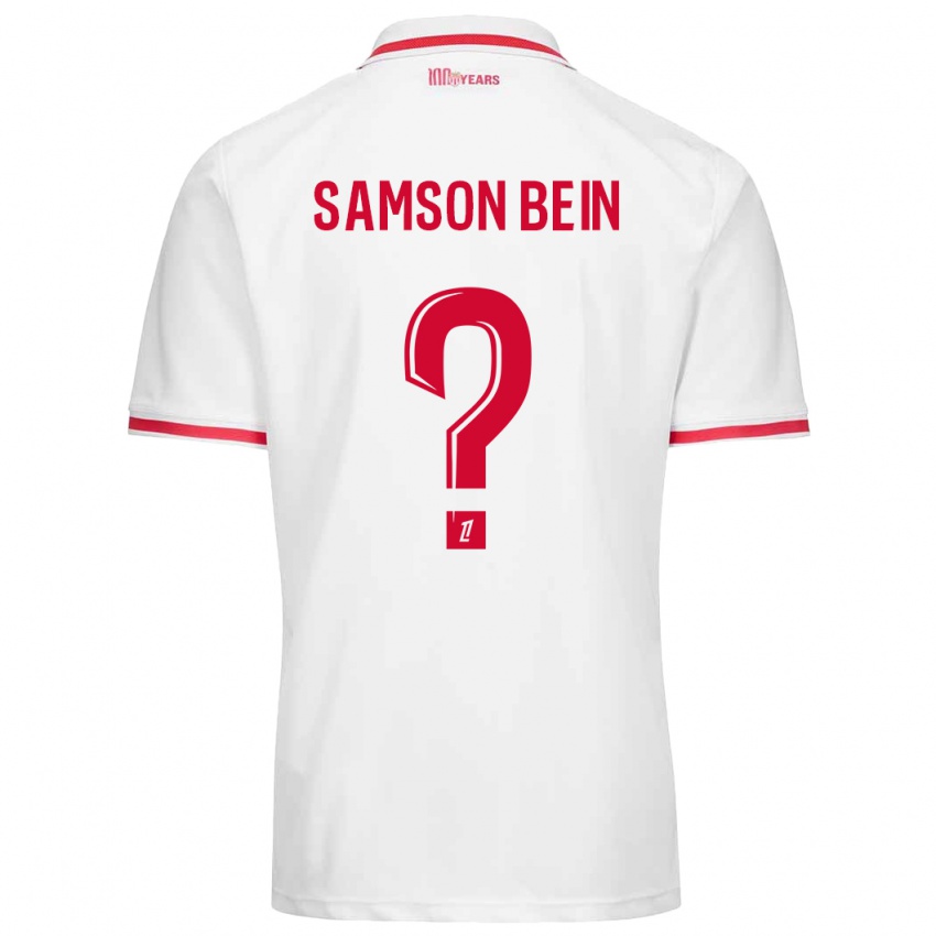 Kinderen Sirak Samson Bein #0 Wit Rood Thuisshirt Thuistenue 2024/25 T-Shirt België