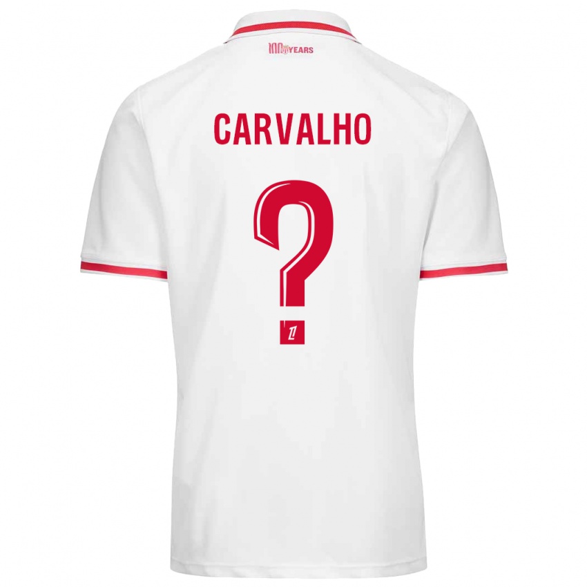 Kinderen Lorenzo Carvalho #0 Wit Rood Thuisshirt Thuistenue 2024/25 T-Shirt België