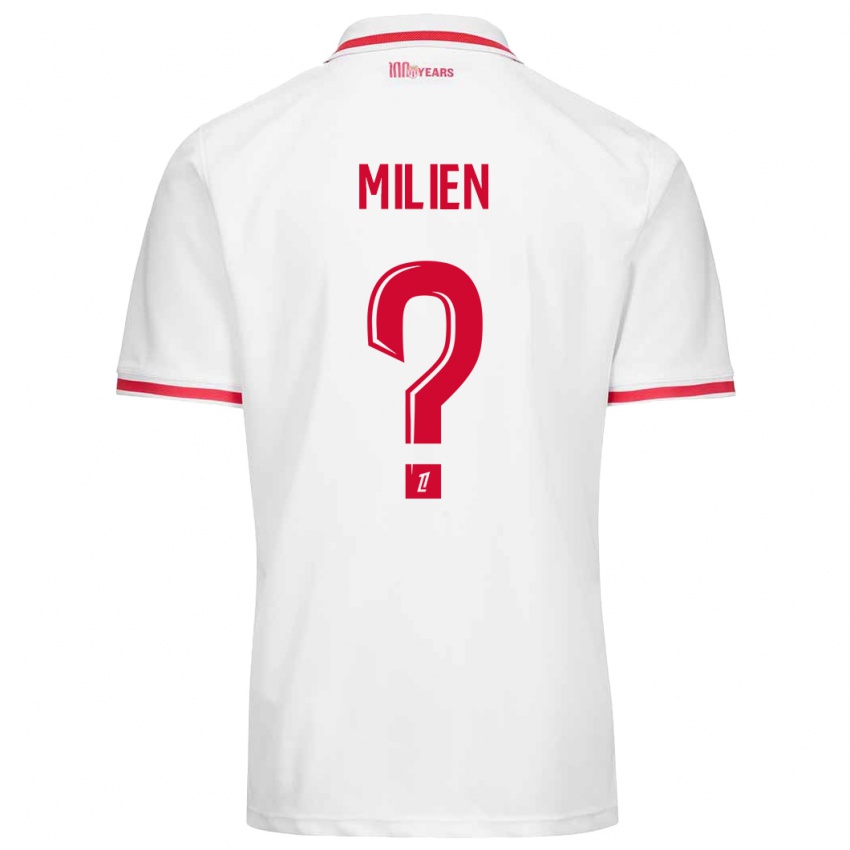 Kinderen Kenley Milien #0 Wit Rood Thuisshirt Thuistenue 2024/25 T-Shirt België