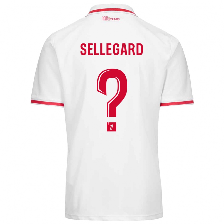 Kinderen Alexander Sellegard #0 Wit Rood Thuisshirt Thuistenue 2024/25 T-Shirt België