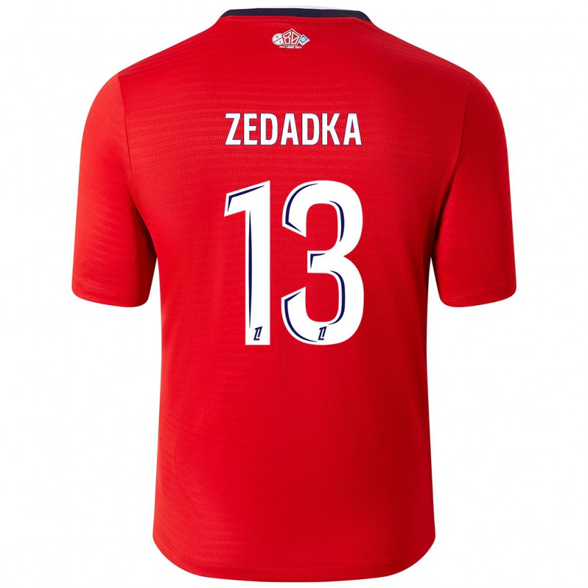 Kinderen Akim Zedadka #13 Rood Wit Thuisshirt Thuistenue 2024/25 T-Shirt België