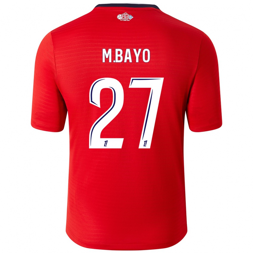 Enfant Maillot Mohamed Bayo #27 Rouge Blanc Tenues Domicile 2024/25 T-Shirt Belgique