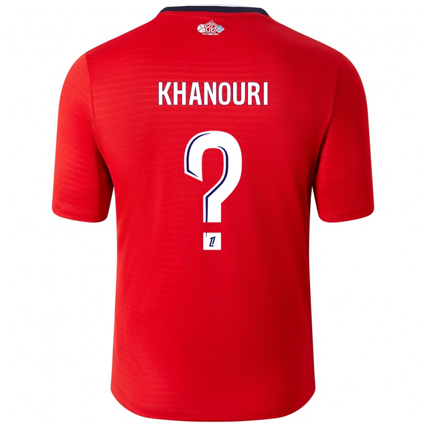 Enfant Maillot Adam Khanouri #0 Rouge Blanc Tenues Domicile 2024/25 T-Shirt Belgique