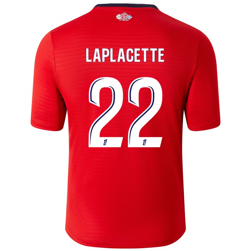 Kinderen Tess Laplacette #22 Rood Wit Thuisshirt Thuistenue 2024/25 T-Shirt België