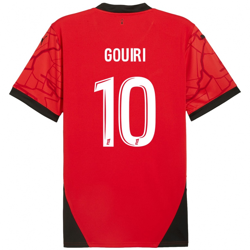 Kinderen Amine Gouiri #10 Rood Zwart Thuisshirt Thuistenue 2024/25 T-Shirt België