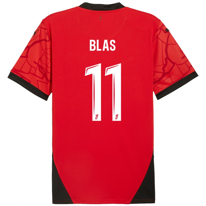 Kinderen Ludovic Blas #11 Rood Zwart Thuisshirt Thuistenue 2024/25 T-Shirt België