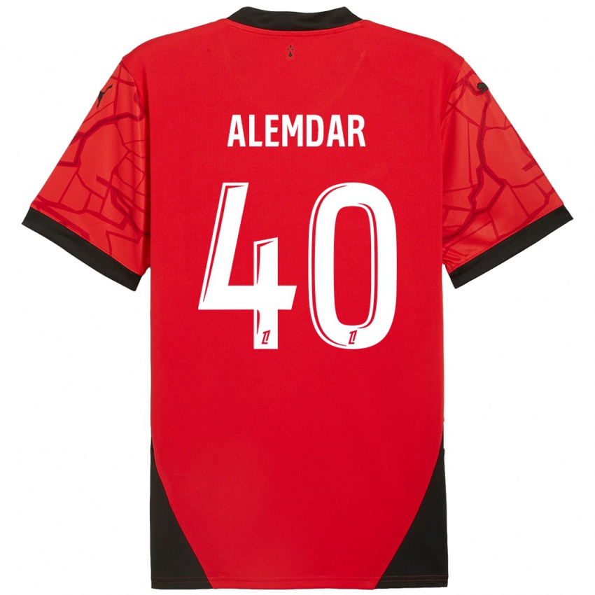 Enfant Maillot Doğan Alemdar #40 Rouge Noir Tenues Domicile 2024/25 T-Shirt Belgique