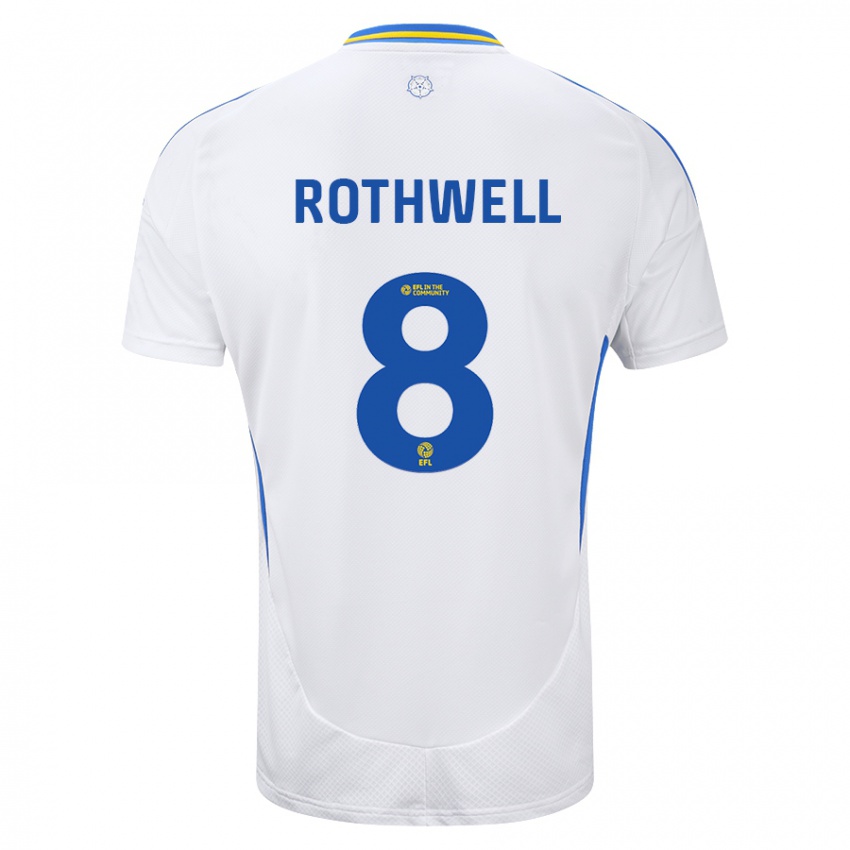 Kinderen Joe Rothwell #8 Wit Blauw Thuisshirt Thuistenue 2024/25 T-Shirt België