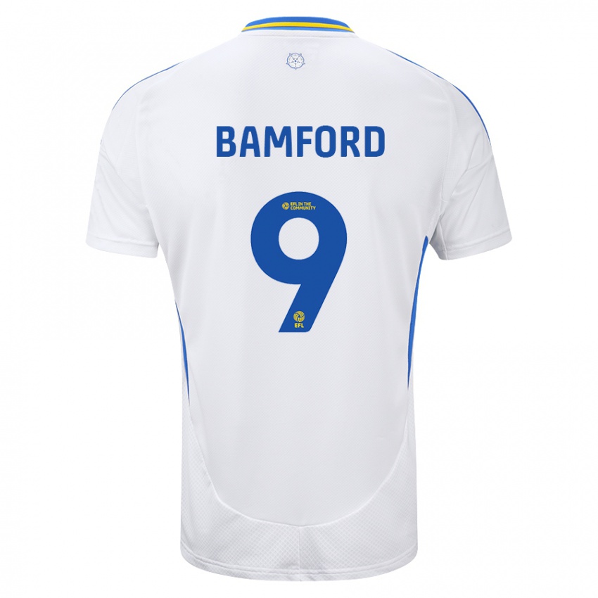 Kinder Patrick Bamford #9 Weiß Blau Heimtrikot Trikot 2024/25 T-Shirt Belgien