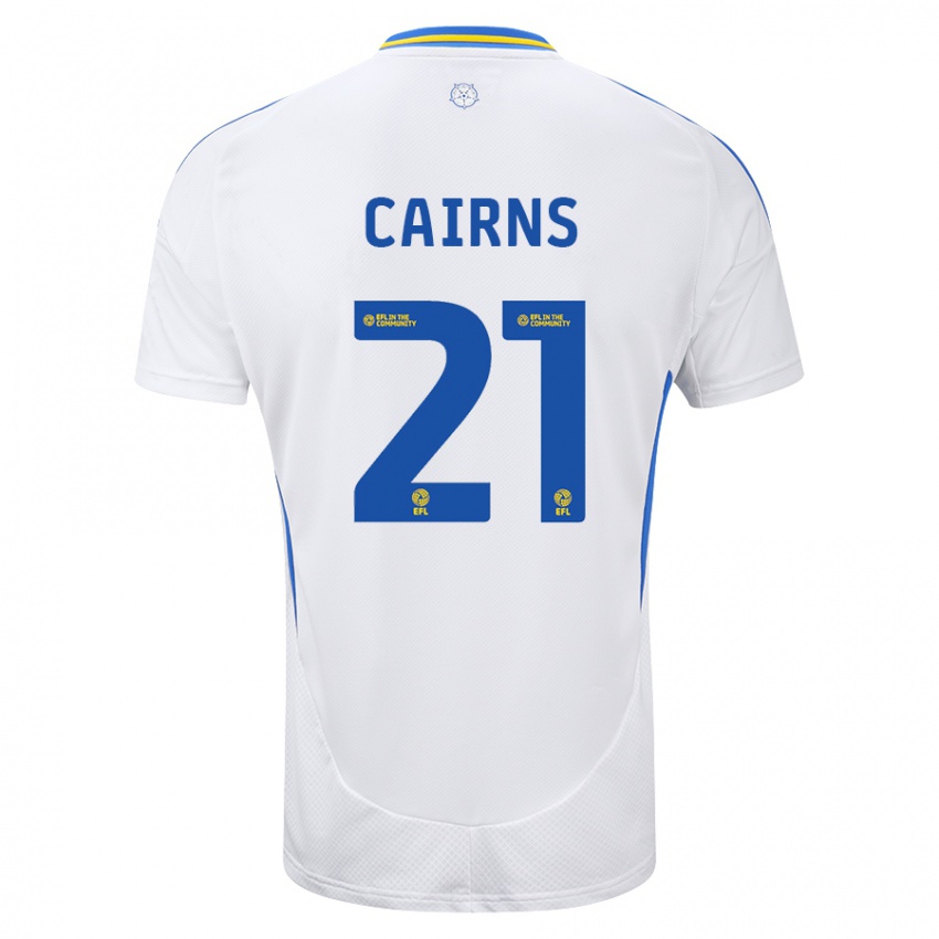 Kinderen Alex Cairns #21 Wit Blauw Thuisshirt Thuistenue 2024/25 T-Shirt België