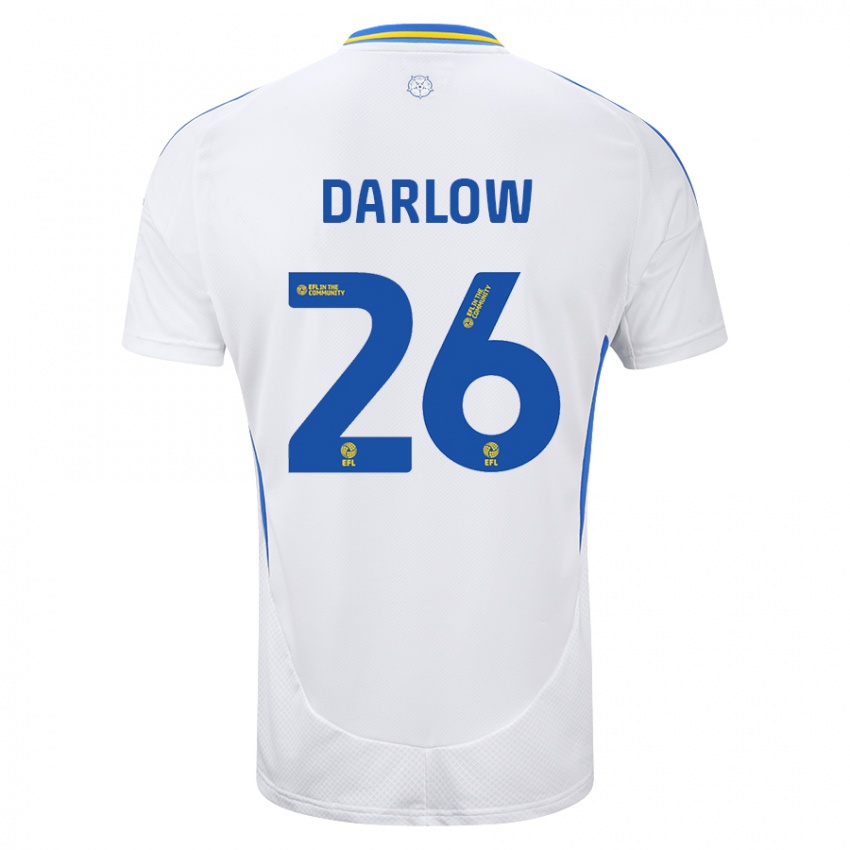 Kinderen Karl Darlow #26 Wit Blauw Thuisshirt Thuistenue 2024/25 T-Shirt België