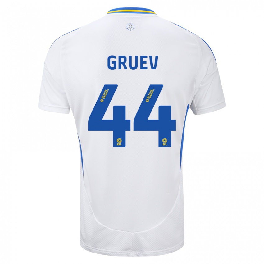 Kinderen Ilia Gruev #44 Wit Blauw Thuisshirt Thuistenue 2024/25 T-Shirt België