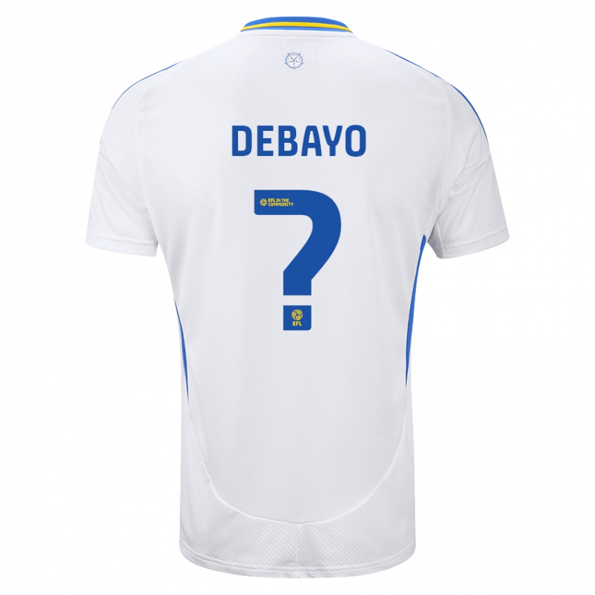 Kinder James Debayo #0 Weiß Blau Heimtrikot Trikot 2024/25 T-Shirt Belgien