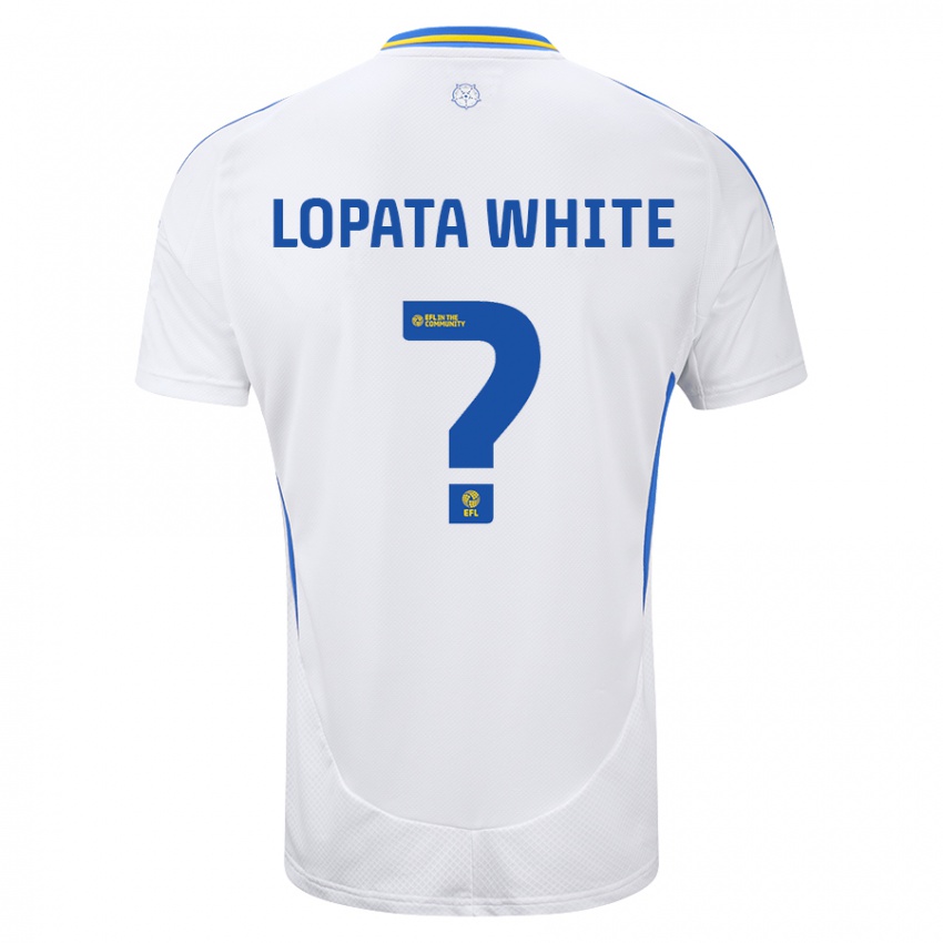 Kinderen Reuben Lopata-White #0 Wit Blauw Thuisshirt Thuistenue 2024/25 T-Shirt België