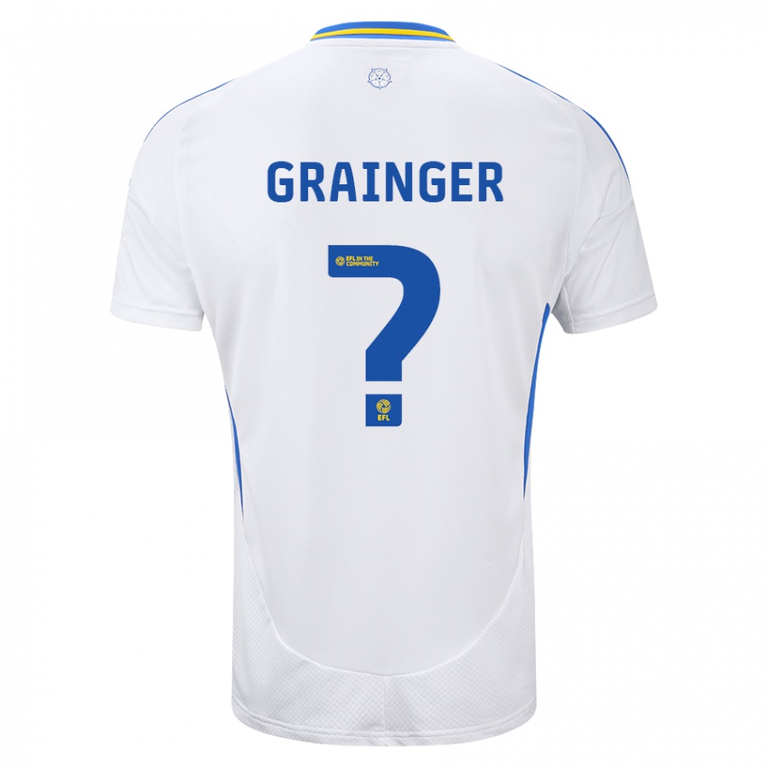 Kinderen Owen Grainger #0 Wit Blauw Thuisshirt Thuistenue 2024/25 T-Shirt België