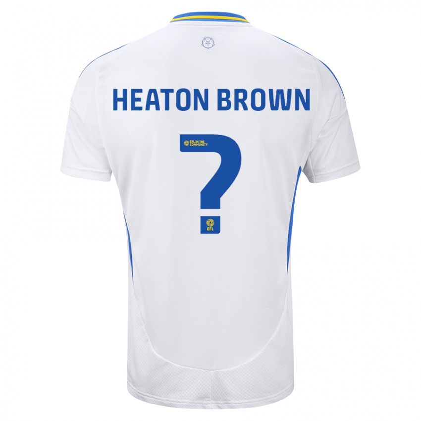 Kinderen Heaton Brown #0 Wit Blauw Thuisshirt Thuistenue 2024/25 T-Shirt België