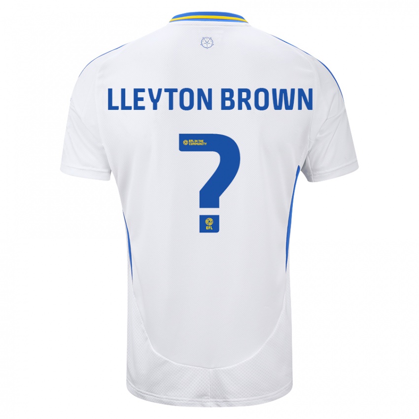 Kinderen Lleyton Brown #0 Wit Blauw Thuisshirt Thuistenue 2024/25 T-Shirt België