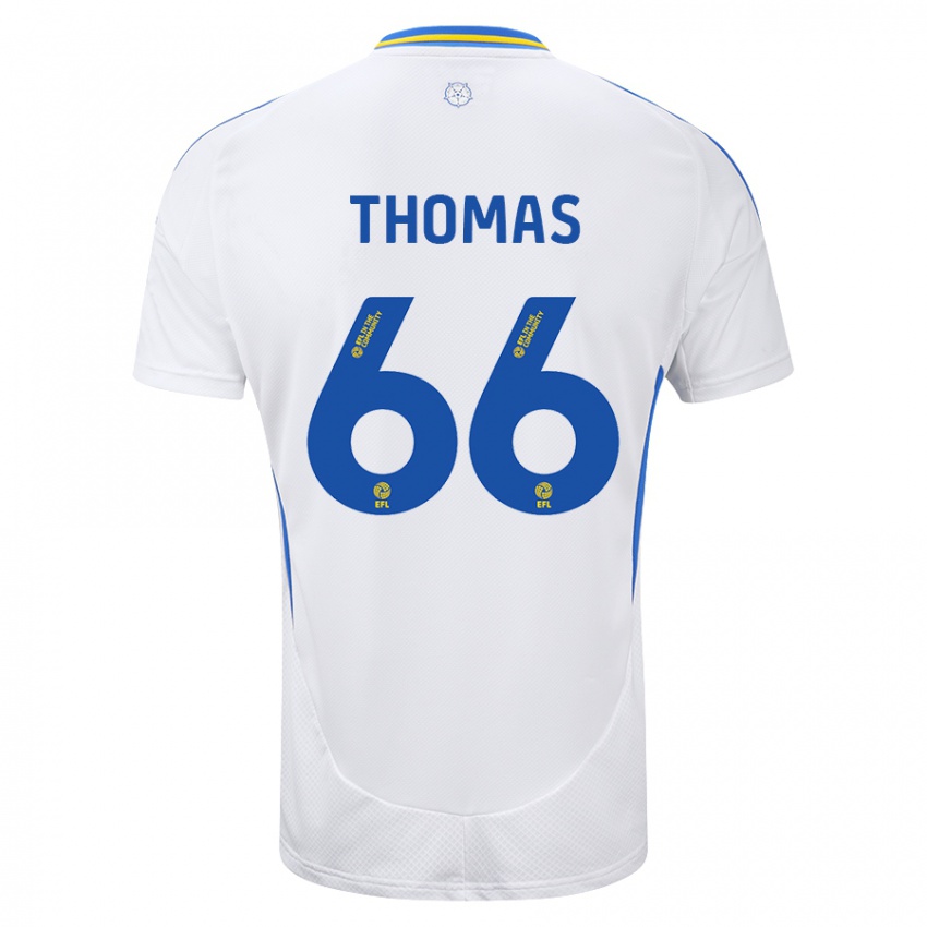 Kinderen Luca Thomas #66 Wit Blauw Thuisshirt Thuistenue 2024/25 T-Shirt België