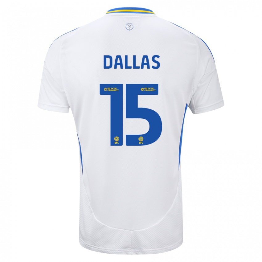 Kinder Stuart Dallas #15 Weiß Blau Heimtrikot Trikot 2024/25 T-Shirt Belgien