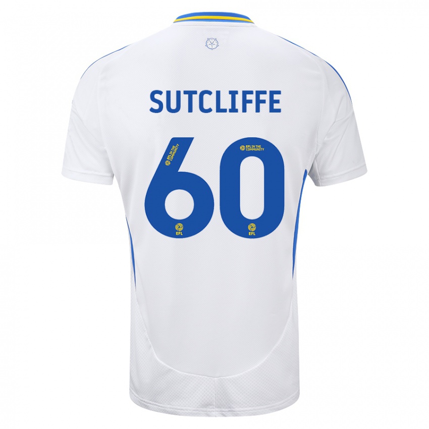 Kinderen Harvey Sutcliffe #60 Wit Blauw Thuisshirt Thuistenue 2024/25 T-Shirt België