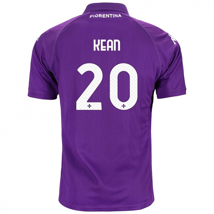 Enfant Maillot Moise Kean #20 Violet Tenues Domicile 2024/25 T-Shirt Belgique