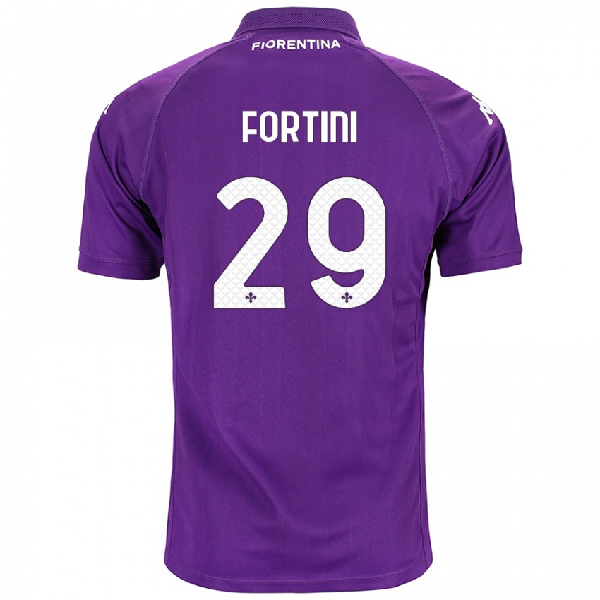 Kinderen Niccolò Fortini #29 Paars Thuisshirt Thuistenue 2024/25 T-Shirt België