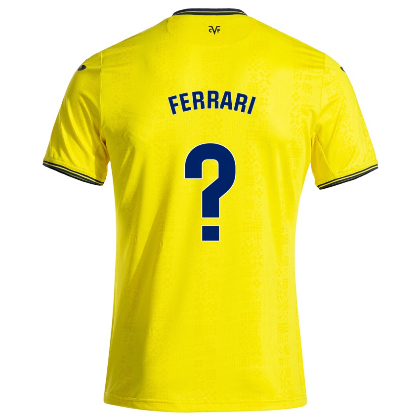 Kinderen Andrés Ferrari #0 Geel Zwart Thuisshirt Thuistenue 2024/25 T-Shirt België