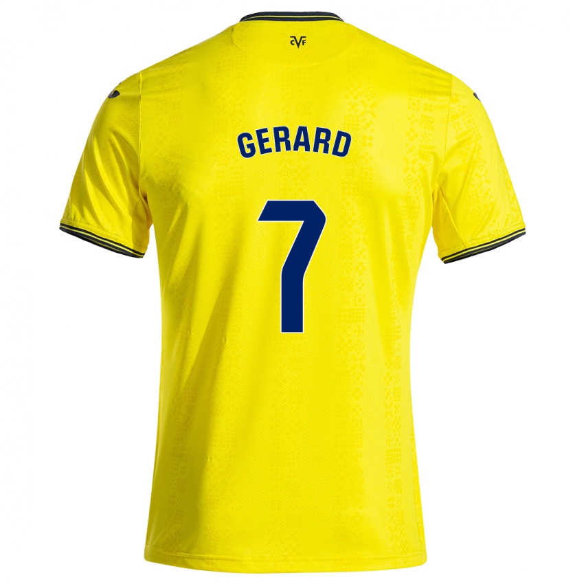 Kinderen Gerard Moreno #7 Geel Zwart Thuisshirt Thuistenue 2024/25 T-Shirt België