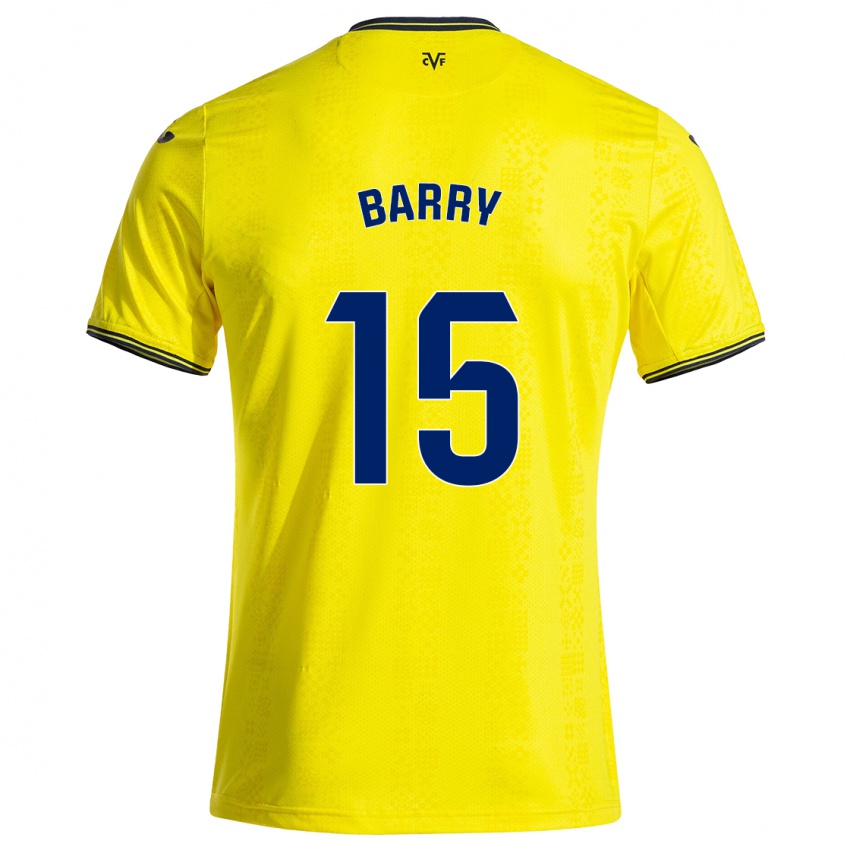 Kinderen Thierno Barry #15 Geel Zwart Thuisshirt Thuistenue 2024/25 T-Shirt België