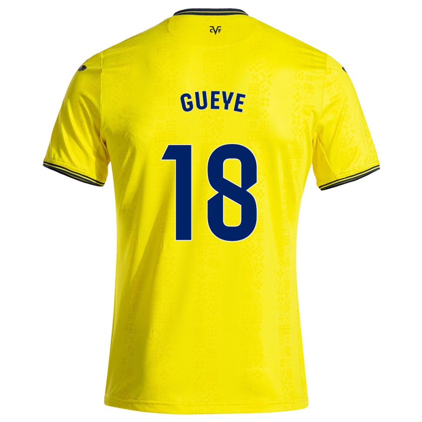 Kinderen Pape Gueye #18 Geel Zwart Thuisshirt Thuistenue 2024/25 T-Shirt België