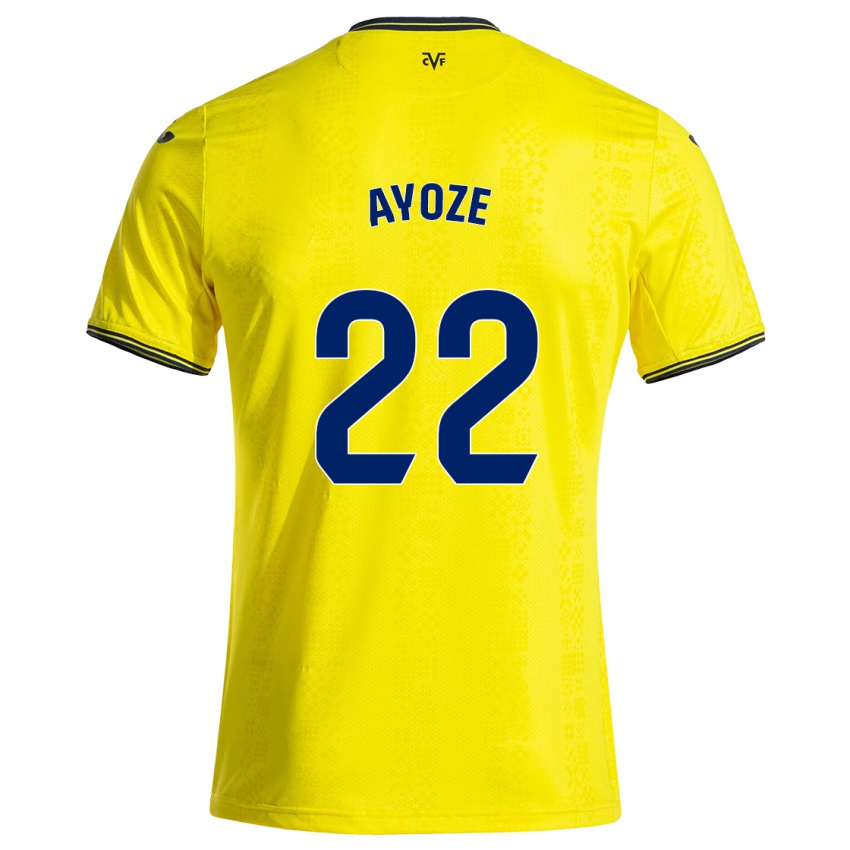 Kinder Ayoze Pérez #22 Gelb Schwarz Heimtrikot Trikot 2024/25 T-Shirt Belgien