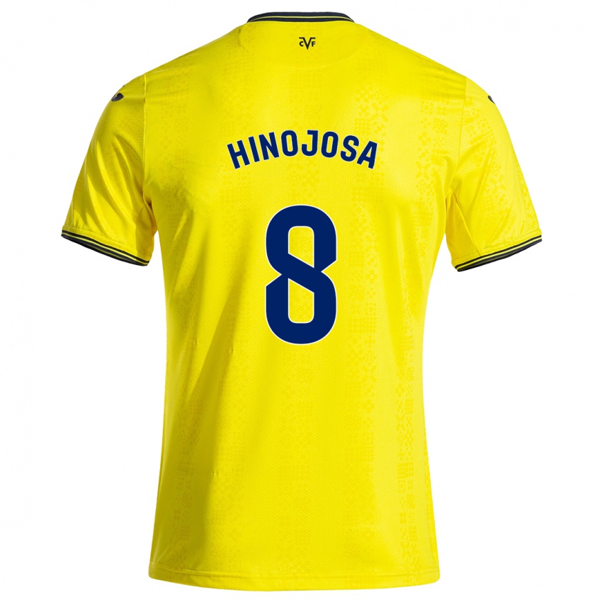 Kinder Sergio Hinojosa #8 Gelb Schwarz Heimtrikot Trikot 2024/25 T-Shirt Belgien