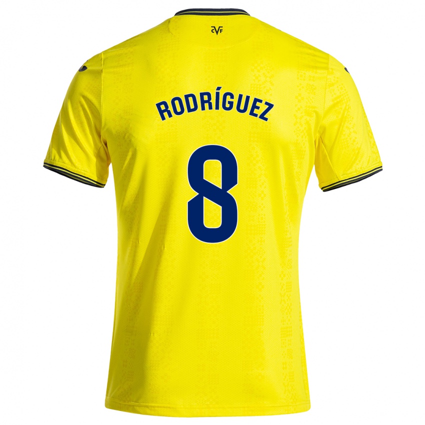 Kinder Unai Rodríguez #8 Gelb Schwarz Heimtrikot Trikot 2024/25 T-Shirt Belgien