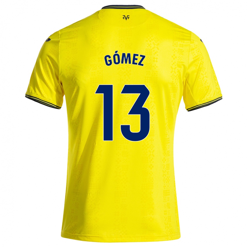 Kinder Rubén Gómez #13 Gelb Schwarz Heimtrikot Trikot 2024/25 T-Shirt Belgien