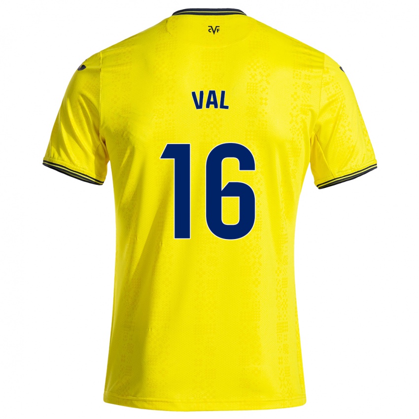 Kinderen Brais Val #16 Geel Zwart Thuisshirt Thuistenue 2024/25 T-Shirt België