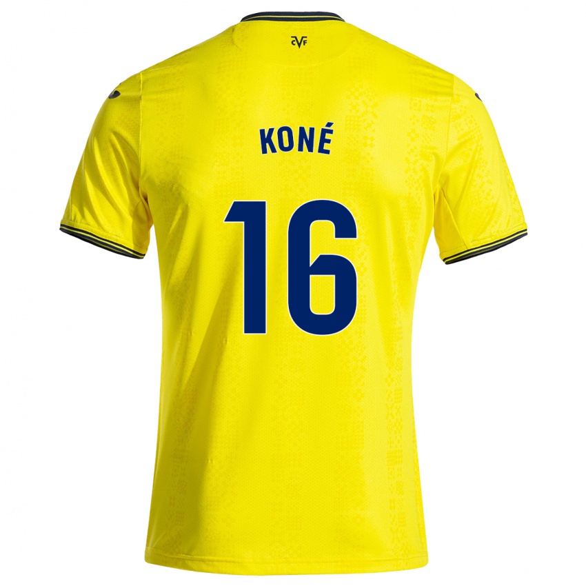 Kinderen Ayouba Koné #16 Geel Zwart Thuisshirt Thuistenue 2024/25 T-Shirt België