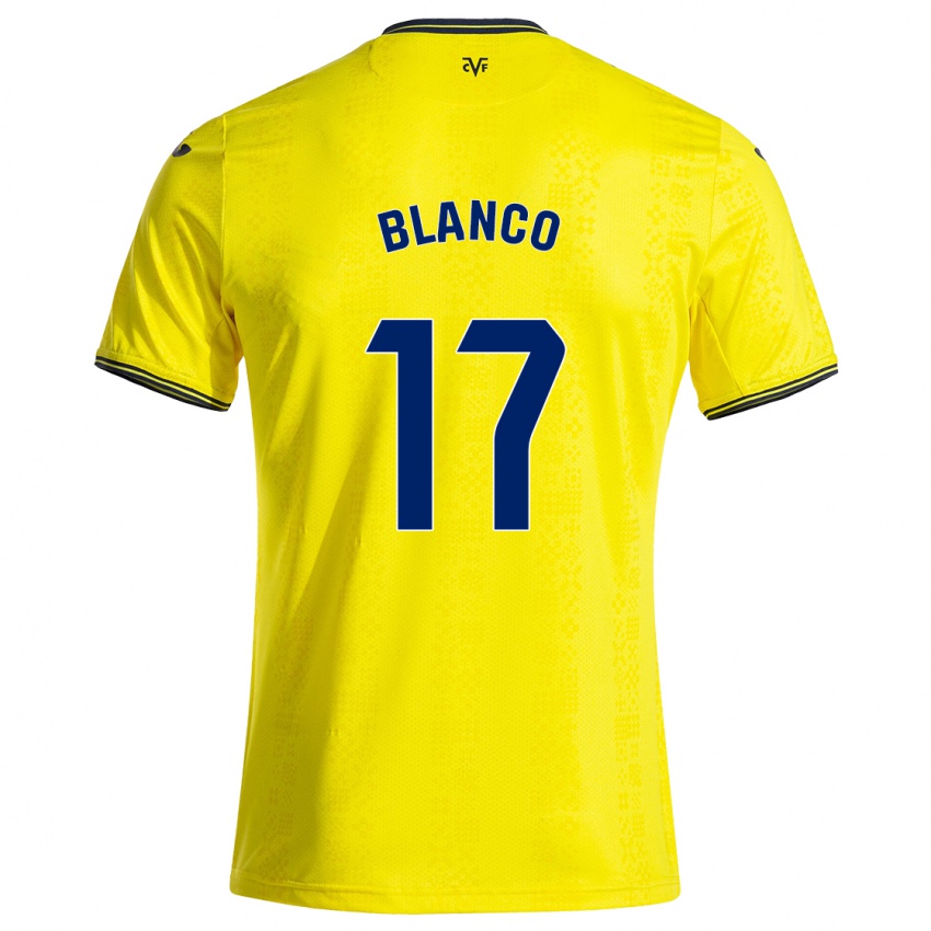 Kinder Fabio Blanco #17 Gelb Schwarz Heimtrikot Trikot 2024/25 T-Shirt Belgien