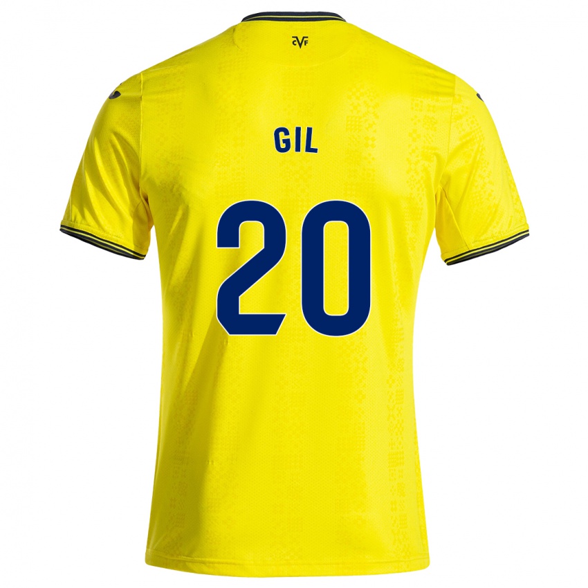 Kinderen Mario Gil #20 Geel Zwart Thuisshirt Thuistenue 2024/25 T-Shirt België