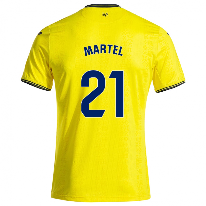 Kinderen Kevin Martel #21 Geel Zwart Thuisshirt Thuistenue 2024/25 T-Shirt België