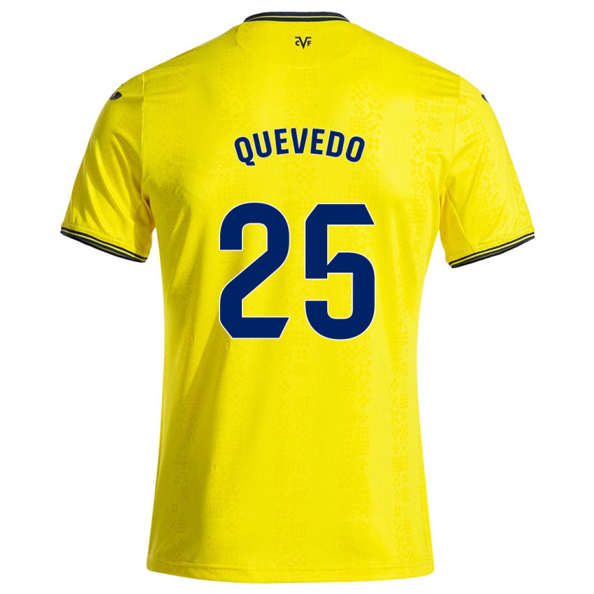 Kinder Alex Quevedo #25 Gelb Schwarz Heimtrikot Trikot 2024/25 T-Shirt Belgien