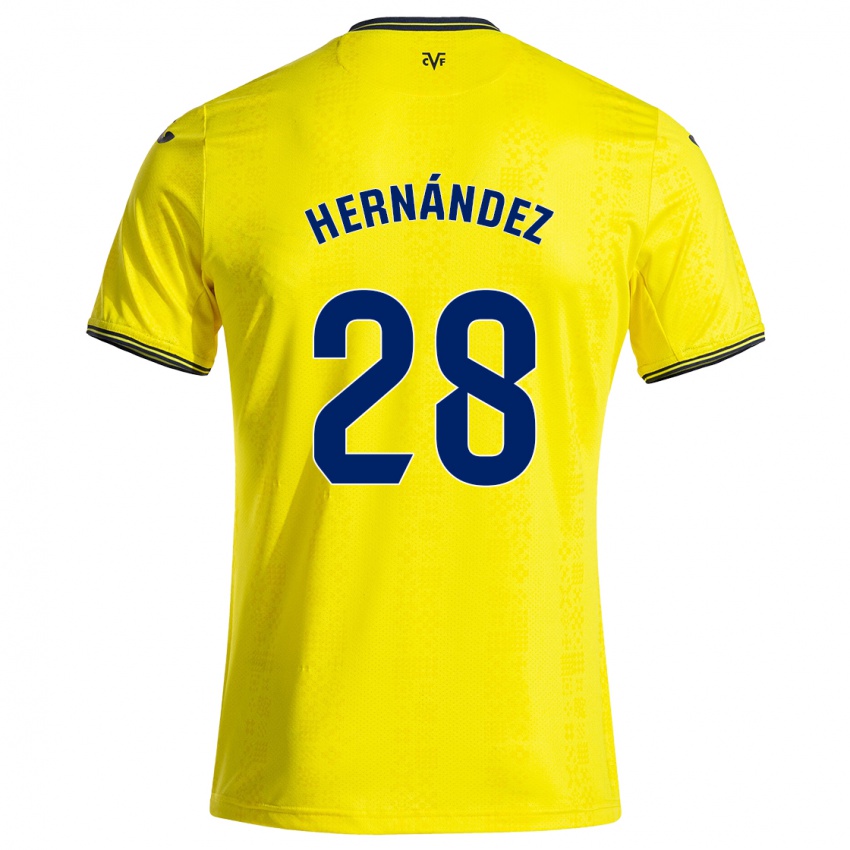 Kinderen Gerard Hernández #28 Geel Zwart Thuisshirt Thuistenue 2024/25 T-Shirt België