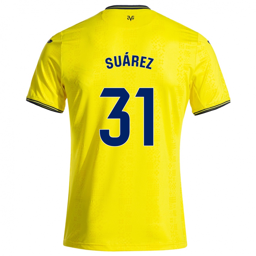 Kinderen Adri Suárez #31 Geel Zwart Thuisshirt Thuistenue 2024/25 T-Shirt België