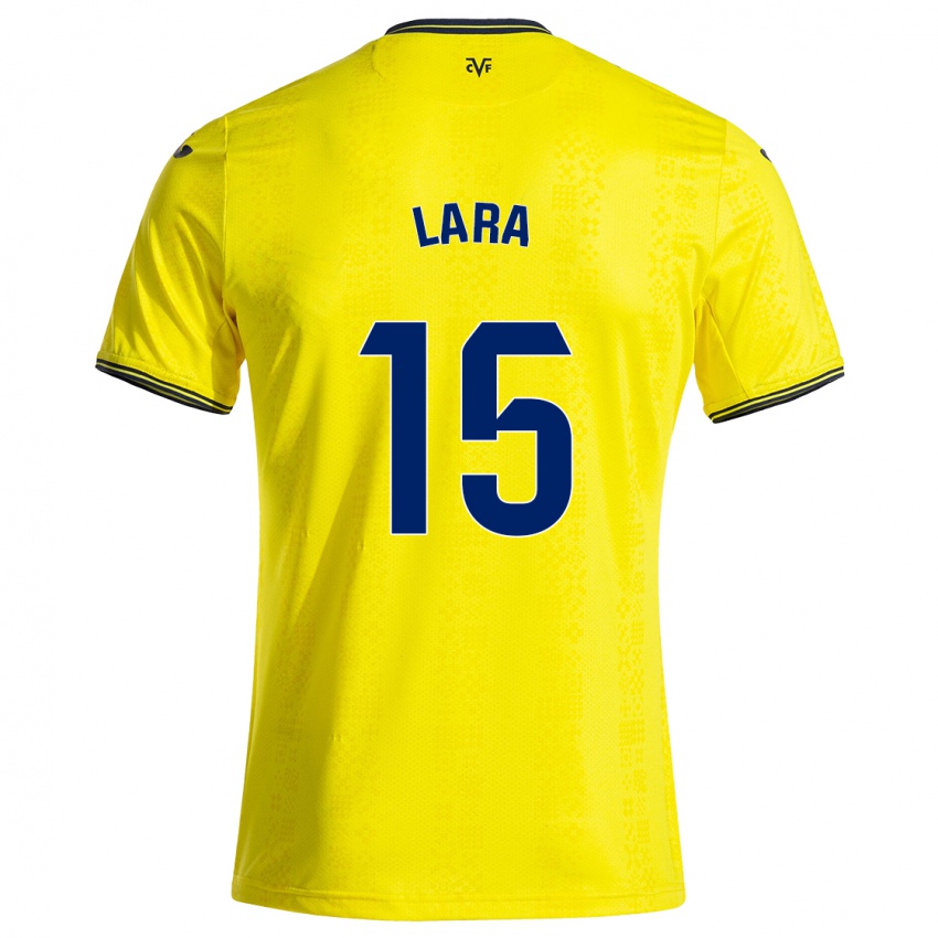 Kinder Francisca Lara #15 Gelb Schwarz Heimtrikot Trikot 2024/25 T-Shirt Belgien