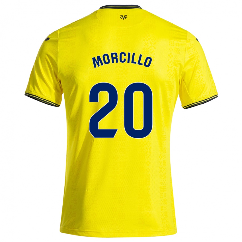 Kinderen Raquel Morcillo #20 Geel Zwart Thuisshirt Thuistenue 2024/25 T-Shirt België