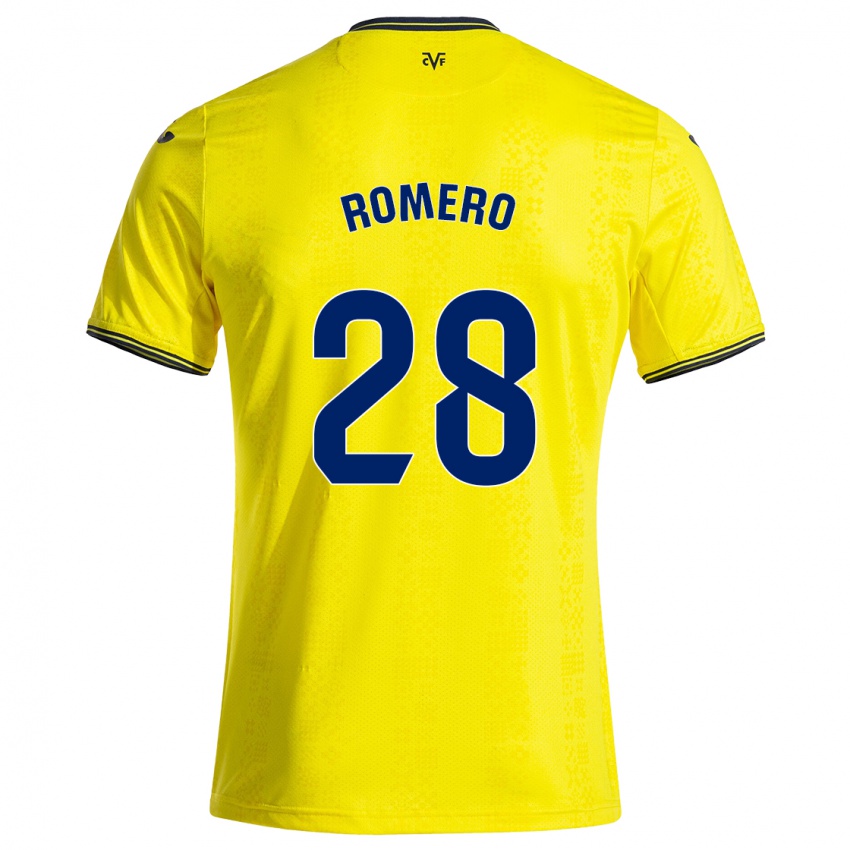 Kinderen María Romero #28 Geel Zwart Thuisshirt Thuistenue 2024/25 T-Shirt België