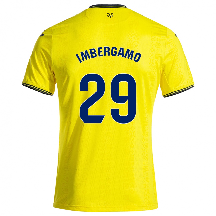 Kinder Mar Imbergamo #29 Gelb Schwarz Heimtrikot Trikot 2024/25 T-Shirt Belgien