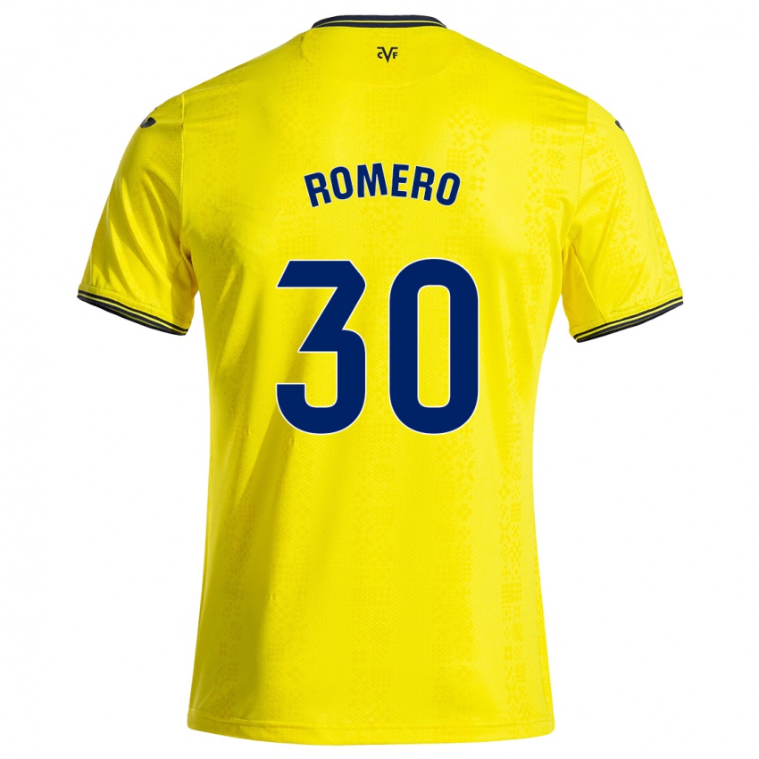 Kinderen Lucía Romero #30 Geel Zwart Thuisshirt Thuistenue 2024/25 T-Shirt België